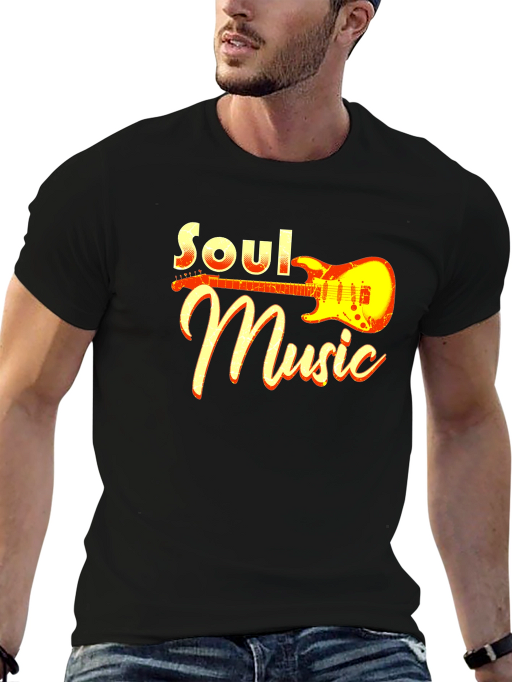 Soul Music Graphic Tee - Black Short Sleeve