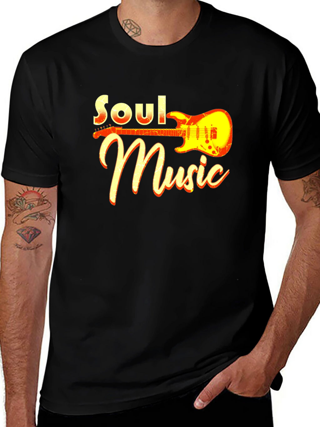 Soul Music Graphic Tee - Black Short Sleeve