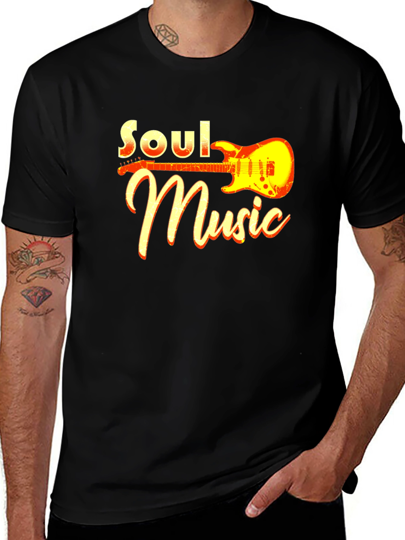 Soul Music Graphic Tee - Black Short Sleeve