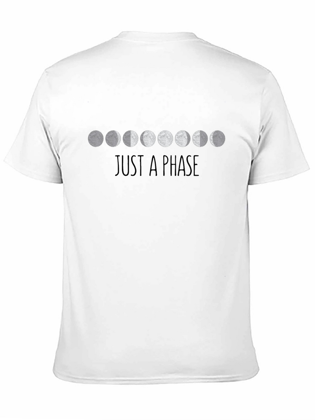 Just A Phase Moon Graphic T-Shirt - Black