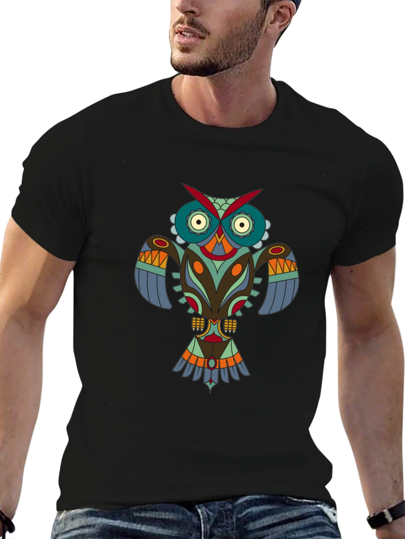 Tribal Owl Graphic Tee - Modern Menswear