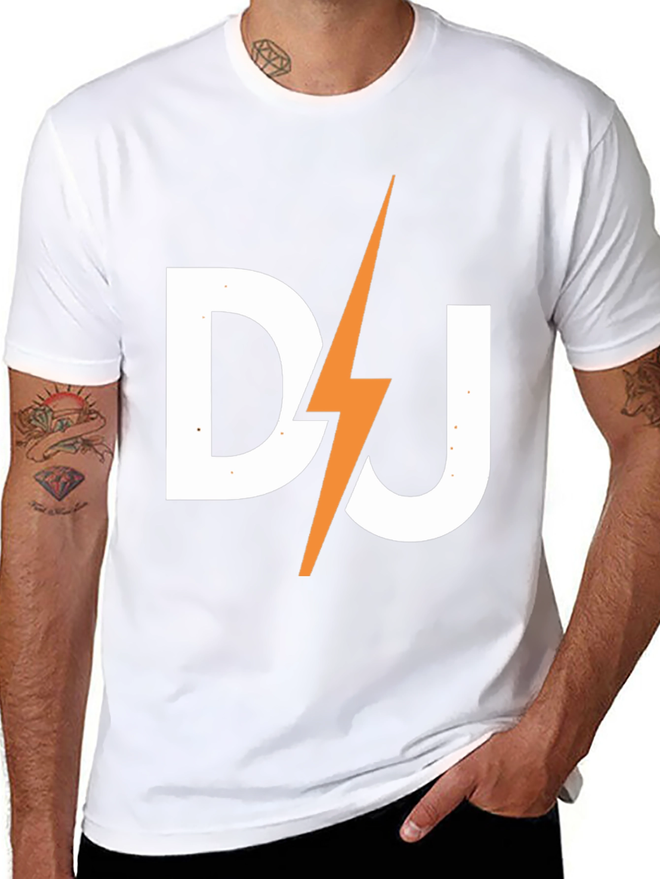 DJ Lightning Bolt Black T-Shirt