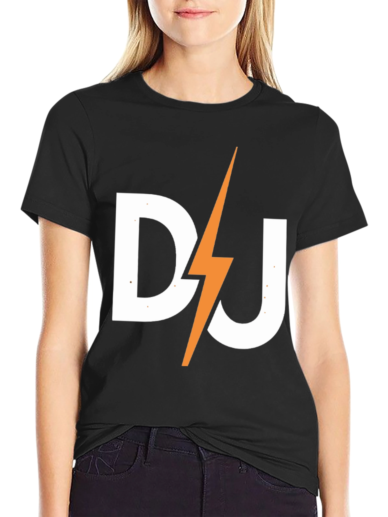 DJ Lightning Bolt Black T-Shirt