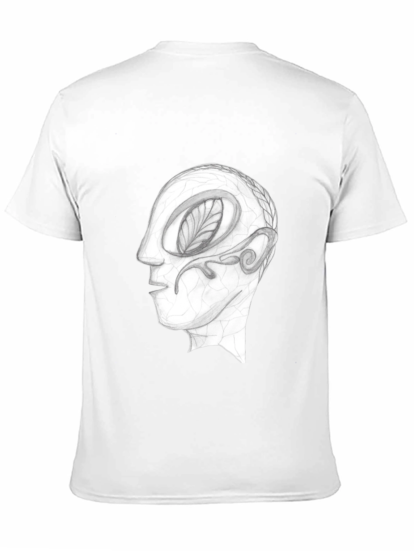 Abstract Head Graphic Tee - Black