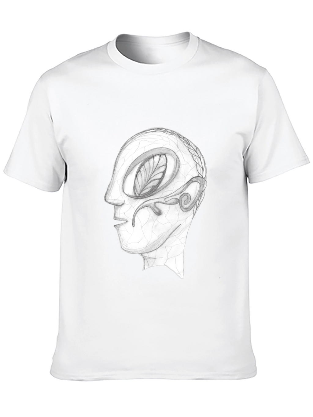 Abstract Head Graphic Tee - Black