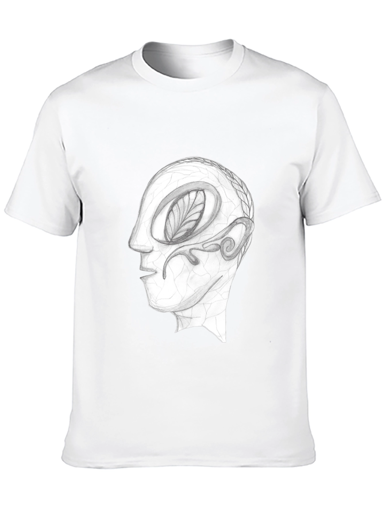 Abstract Head Graphic Tee - Black