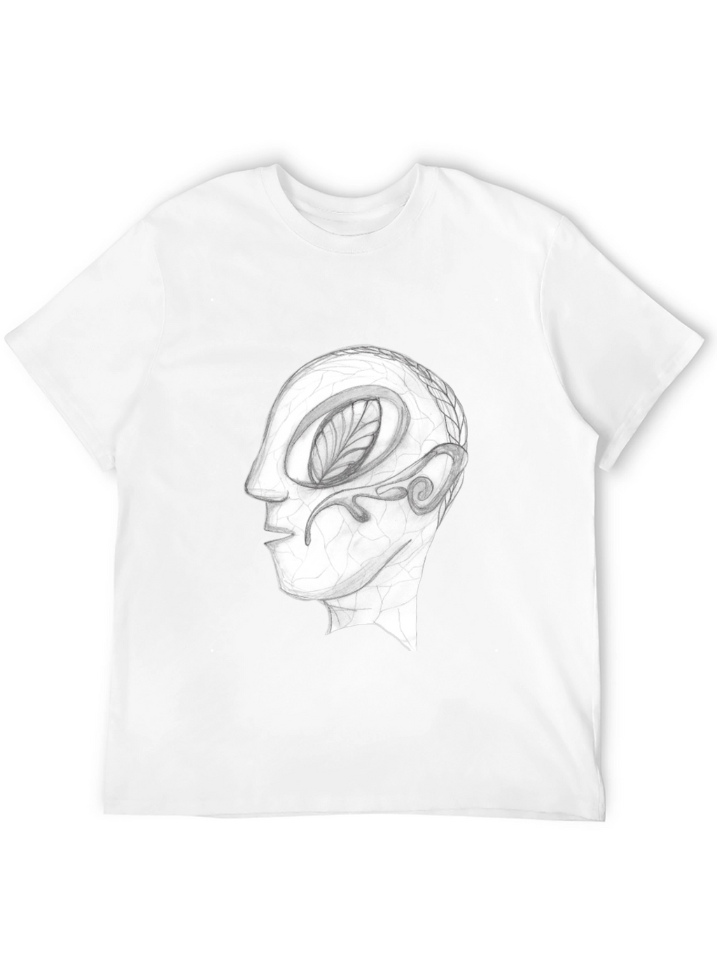 Abstract Head Graphic Tee - Black