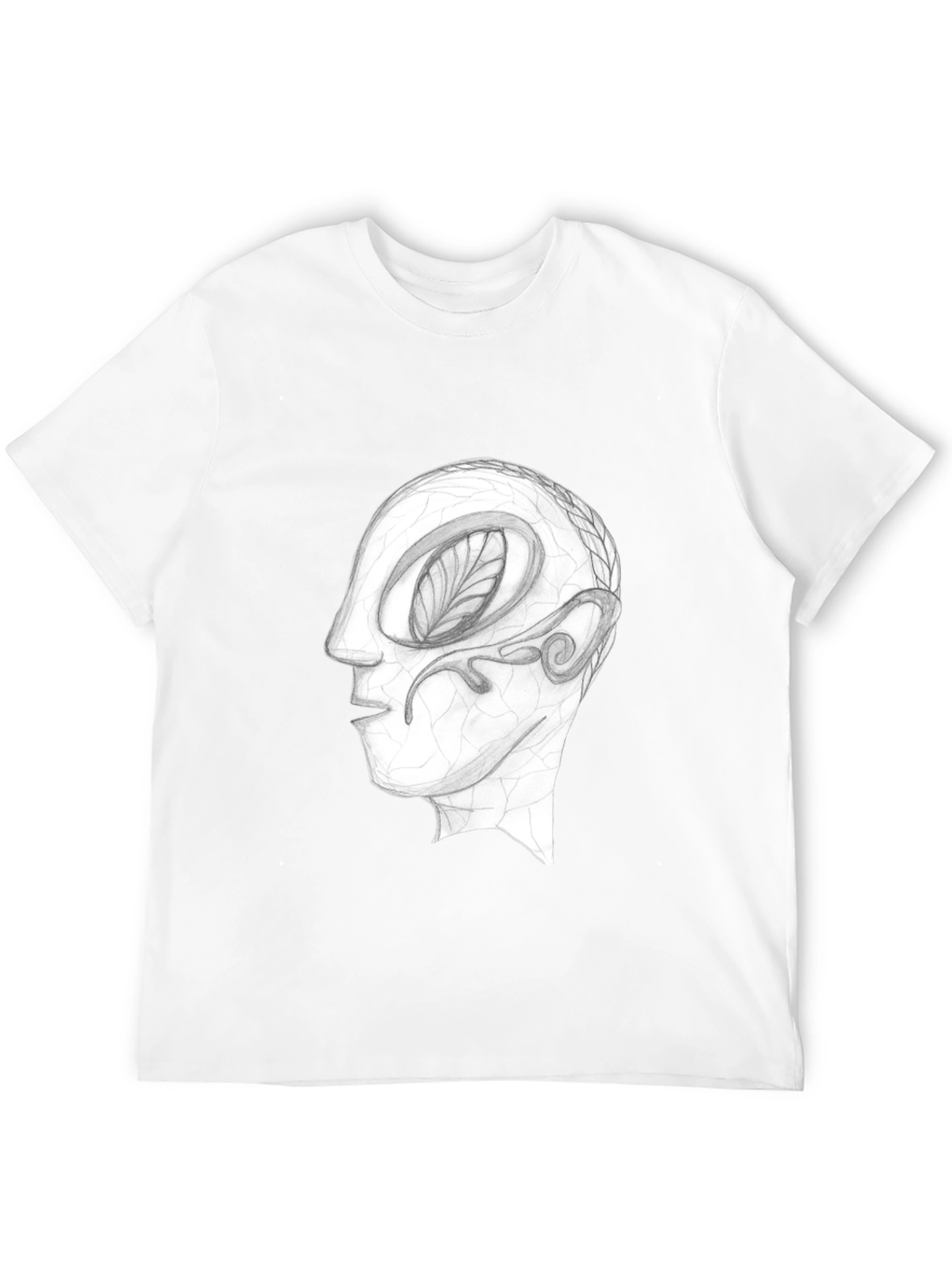 Abstract Head Graphic Tee - Black