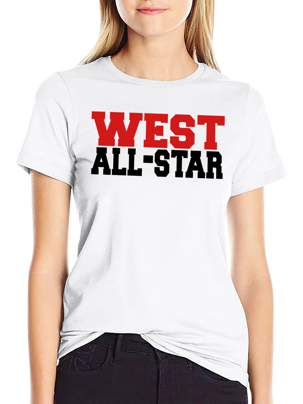 West All-Star Graphic Tee - Black Cotton Blend