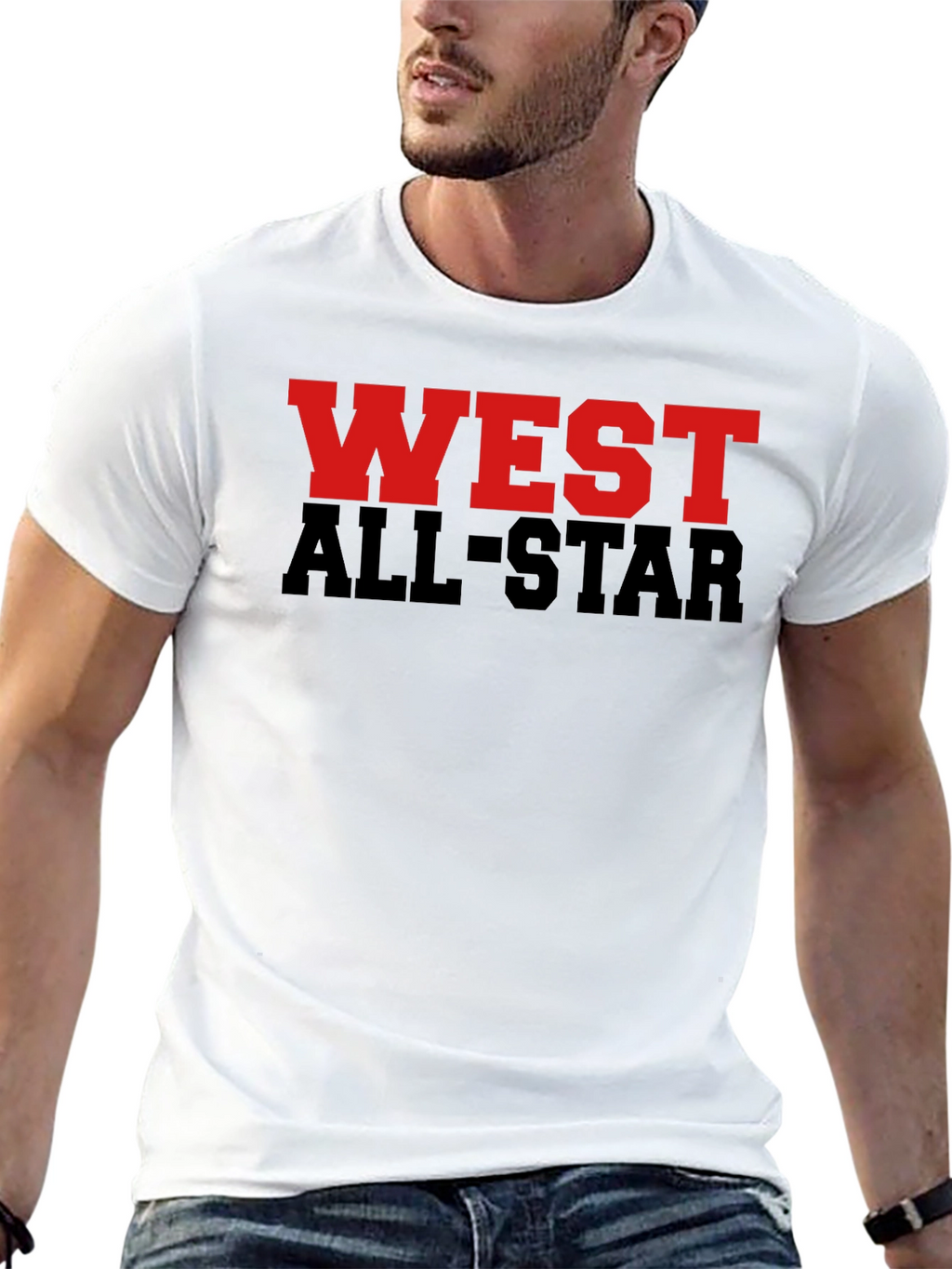 West All-Star Graphic Tee - Black Cotton Blend