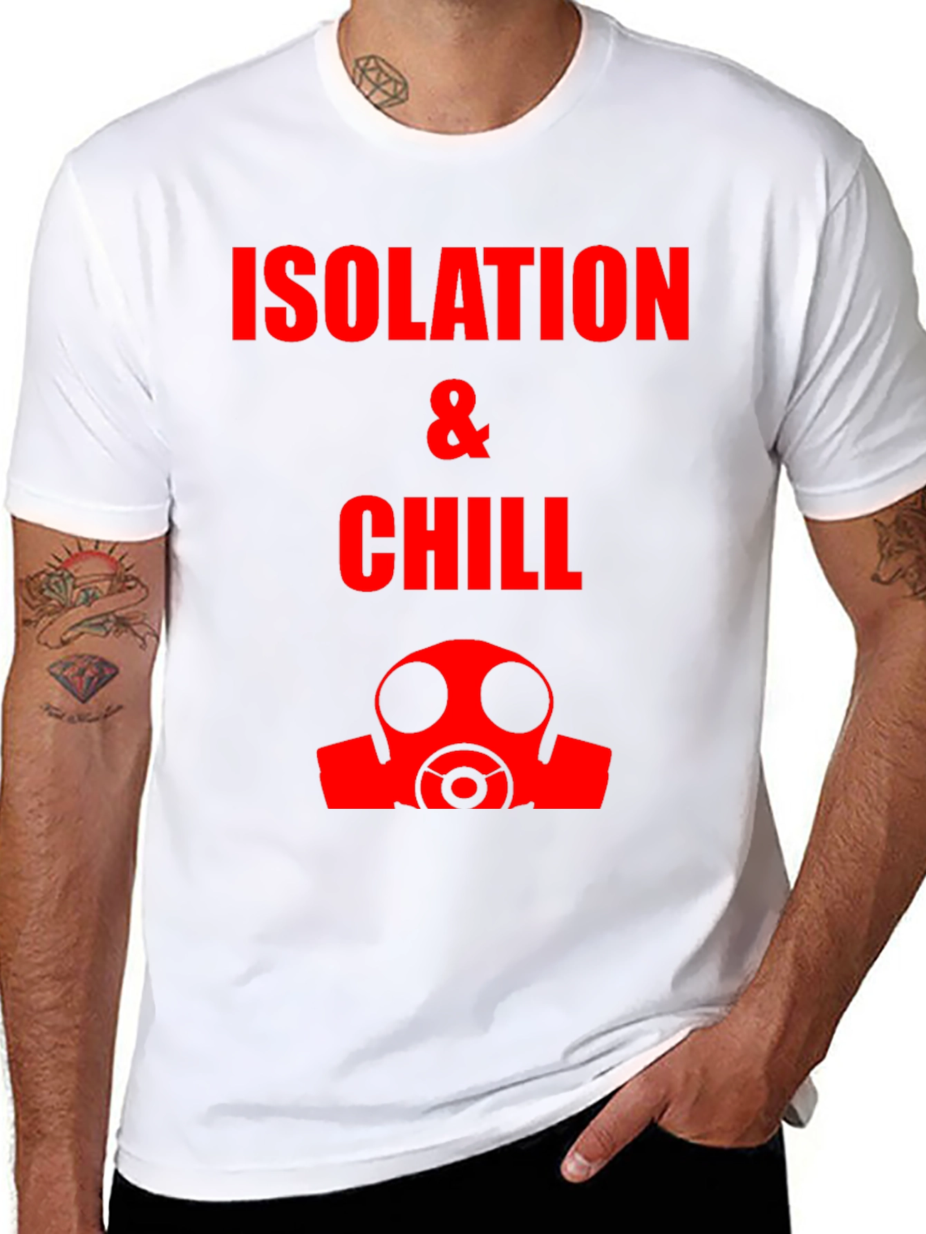 Isolation & Chill T-Shirt - Gas Mask Graphic Tee