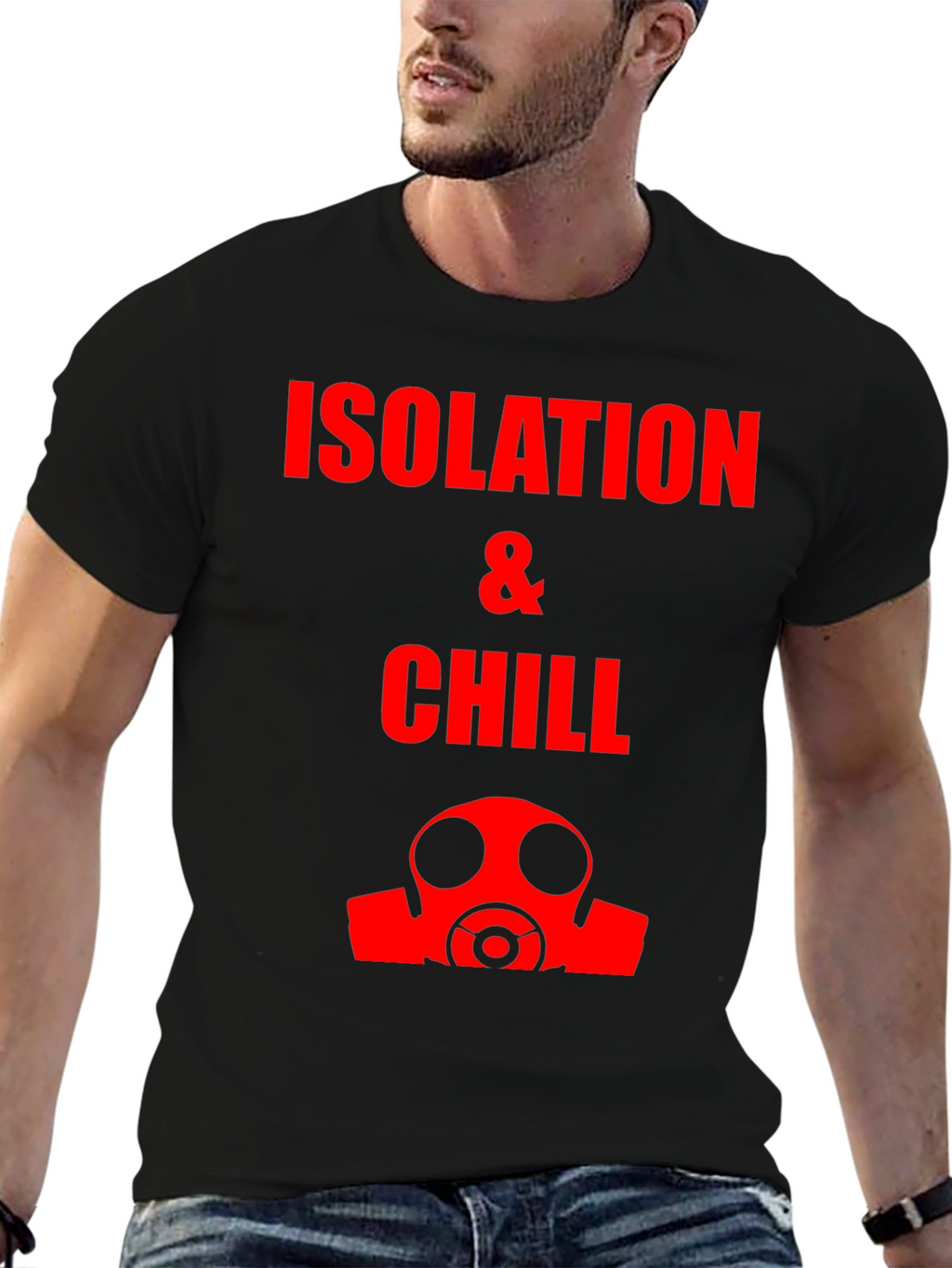 Isolation & Chill T-Shirt - Gas Mask Graphic Tee