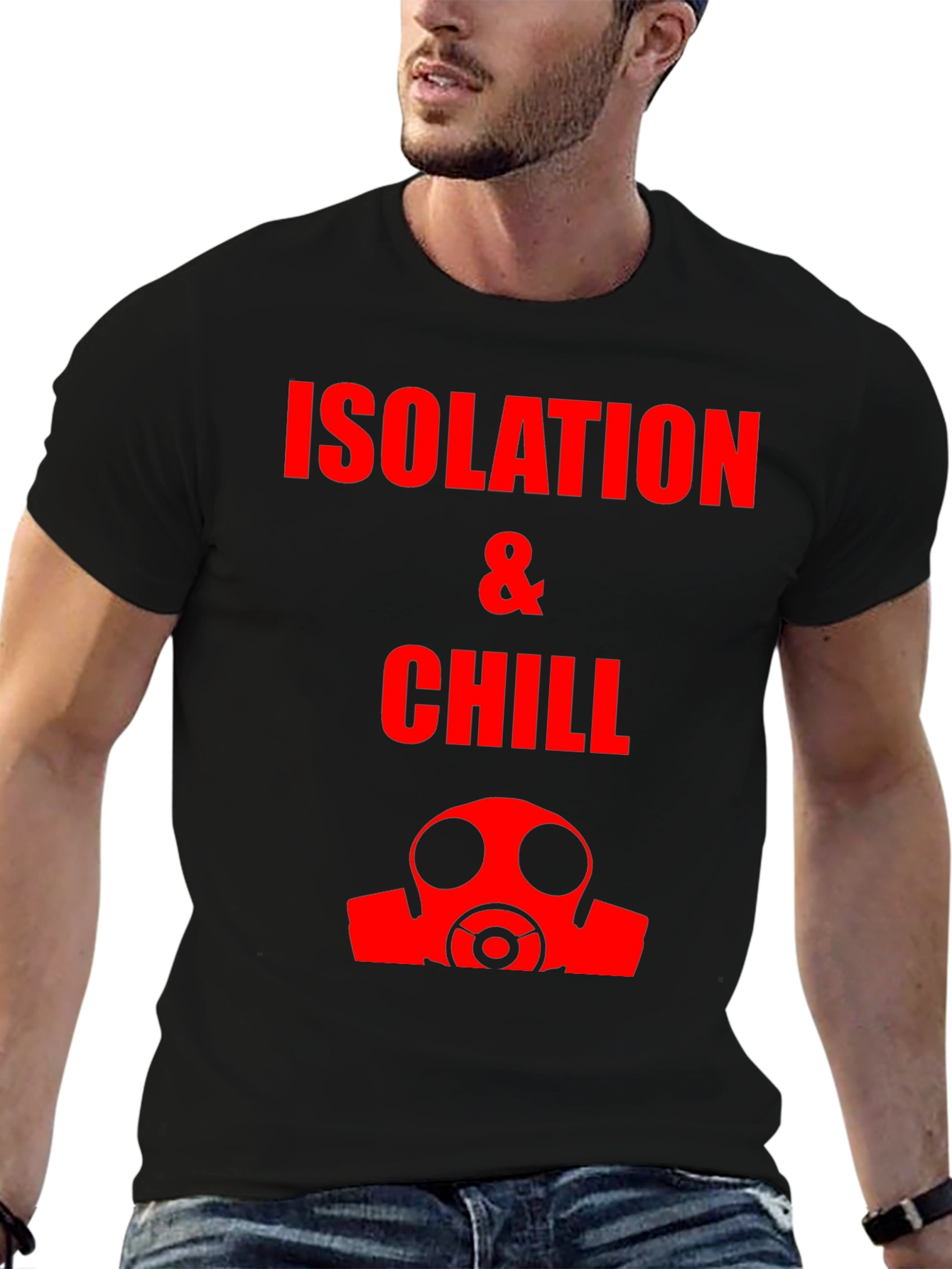 Isolation & Chill T-Shirt - Gas Mask Graphic Tee