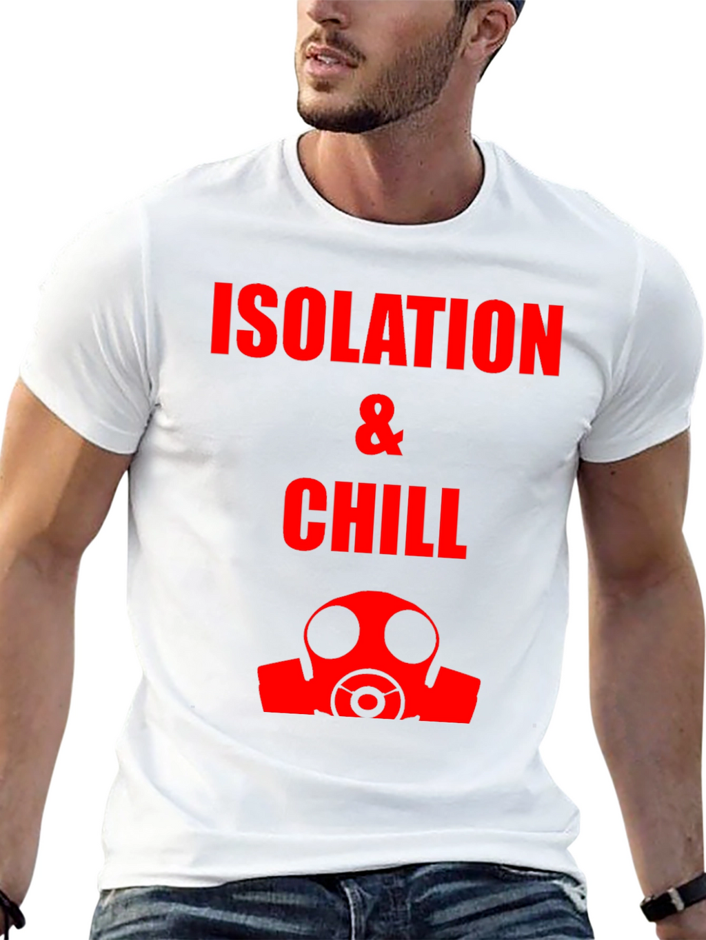 Isolation & Chill T-Shirt - Gas Mask Graphic Tee