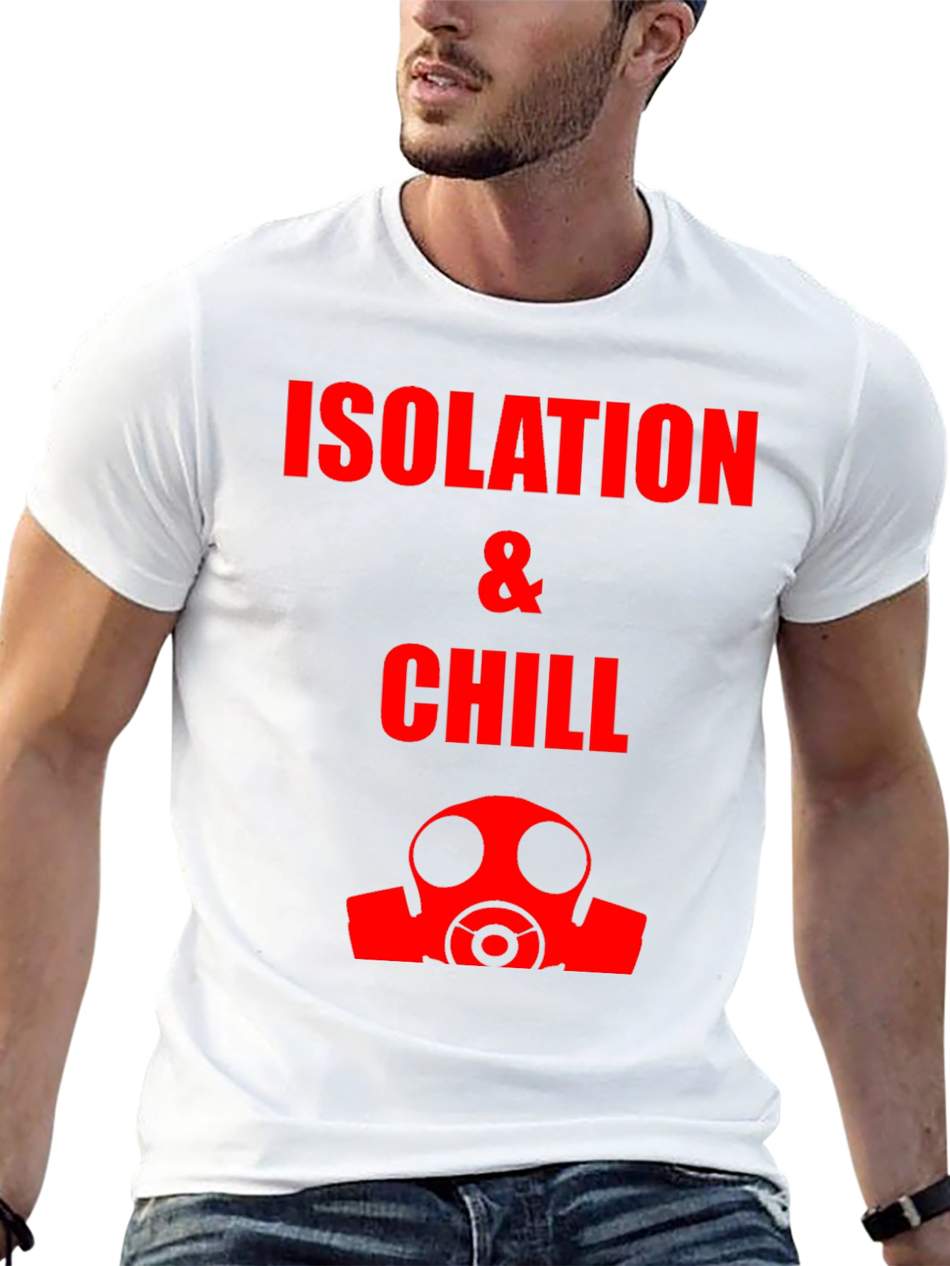 Isolation & Chill T-Shirt - Gas Mask Graphic Tee