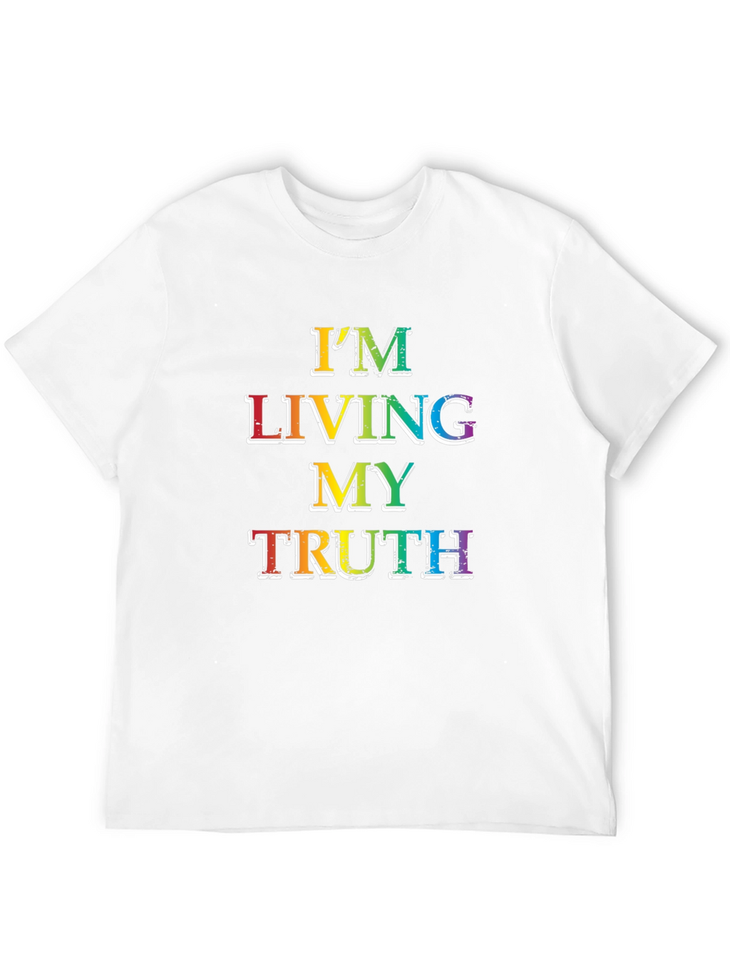 Living My Truth Rainbow Graphic T-Shirt