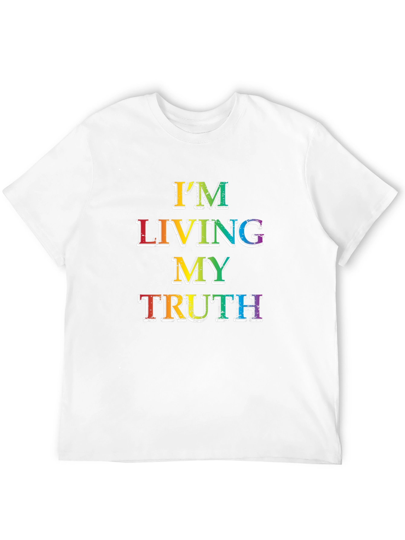 Living My Truth Rainbow Graphic T-Shirt