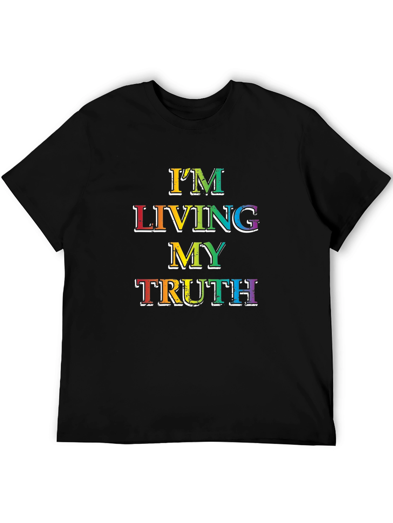 Living My Truth Rainbow Graphic T-Shirt