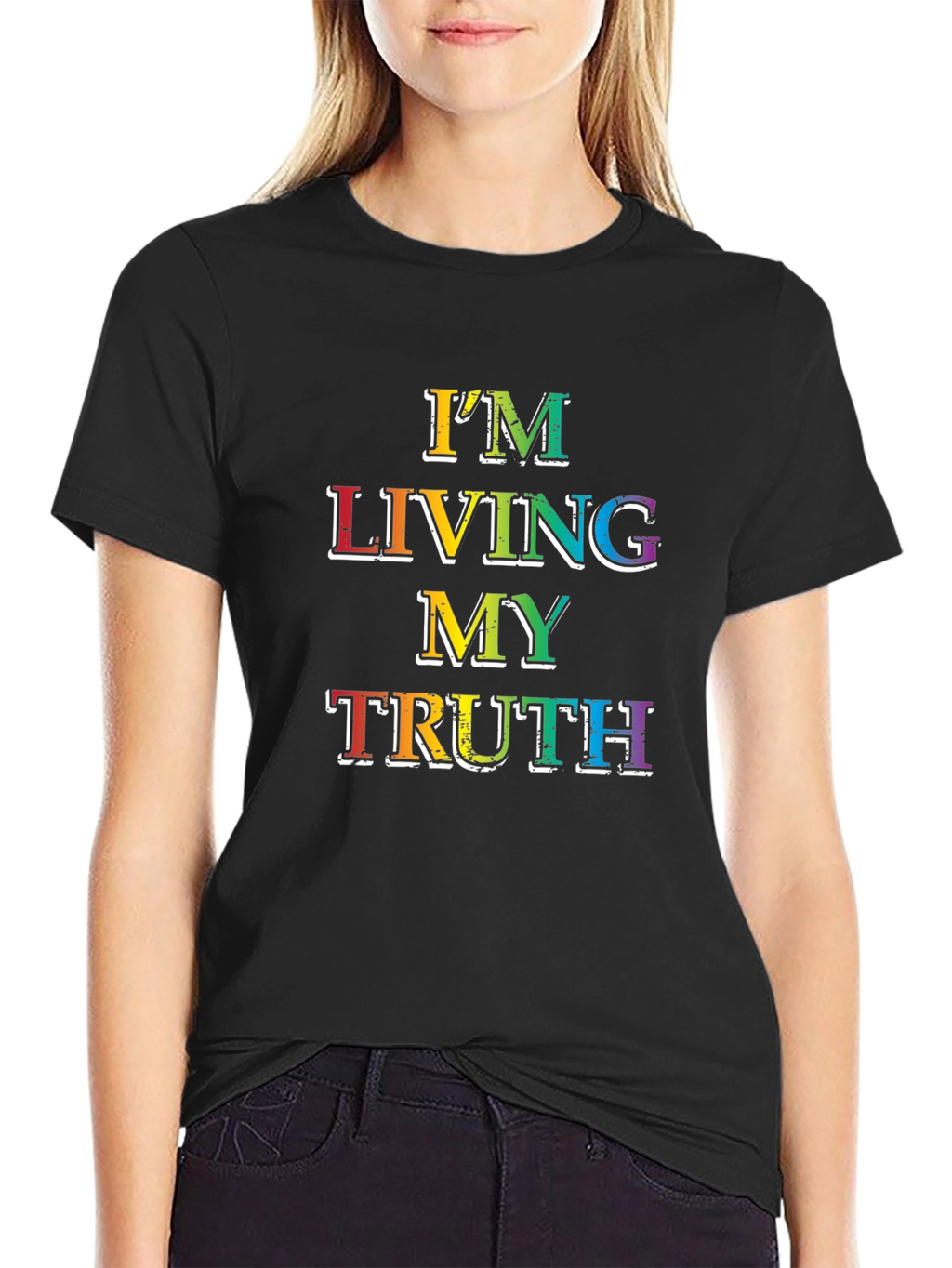 Living My Truth Rainbow Graphic T-Shirt