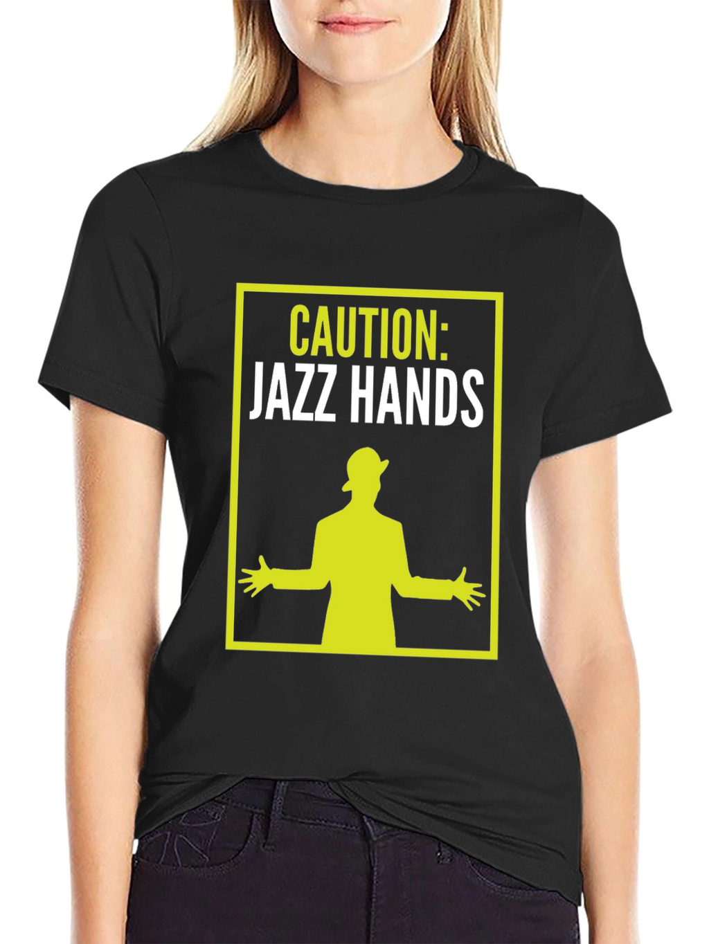 Caution: Jazz Hands Graphic Tee - Fun & Stylish!