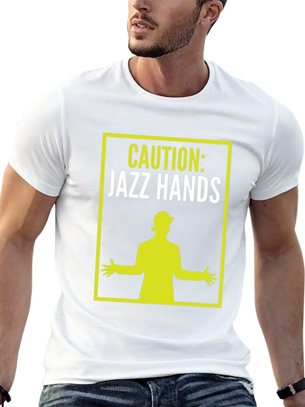 Caution: Jazz Hands Graphic Tee - Fun & Stylish!