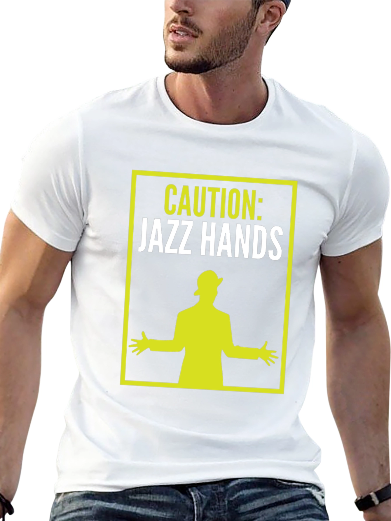 Caution: Jazz Hands Graphic Tee - Fun & Stylish!
