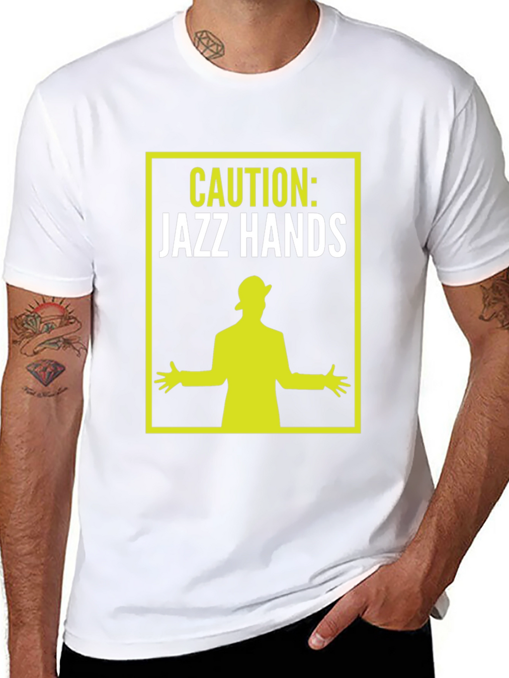 Caution: Jazz Hands Graphic Tee - Fun & Stylish!