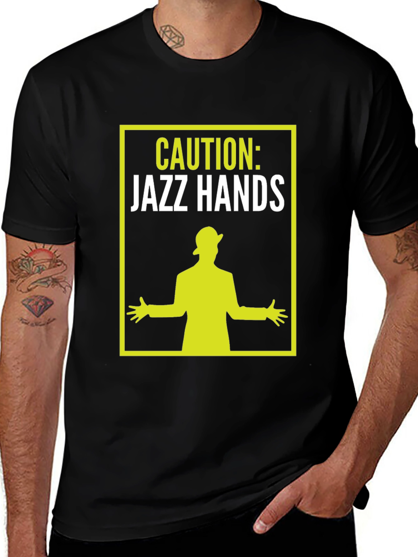Caution: Jazz Hands Graphic Tee - Fun & Stylish!