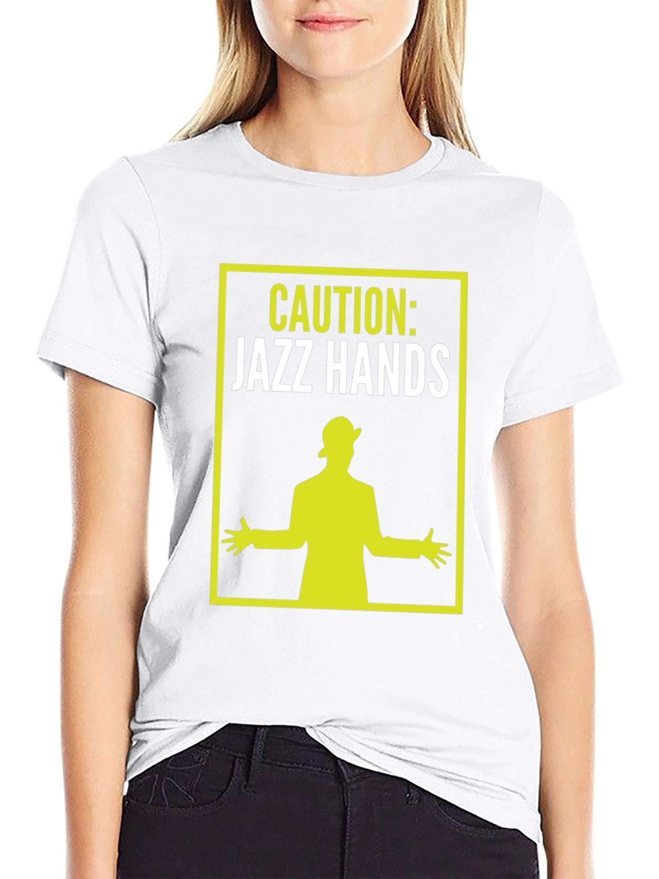 Caution: Jazz Hands Graphic Tee - Fun & Stylish!
