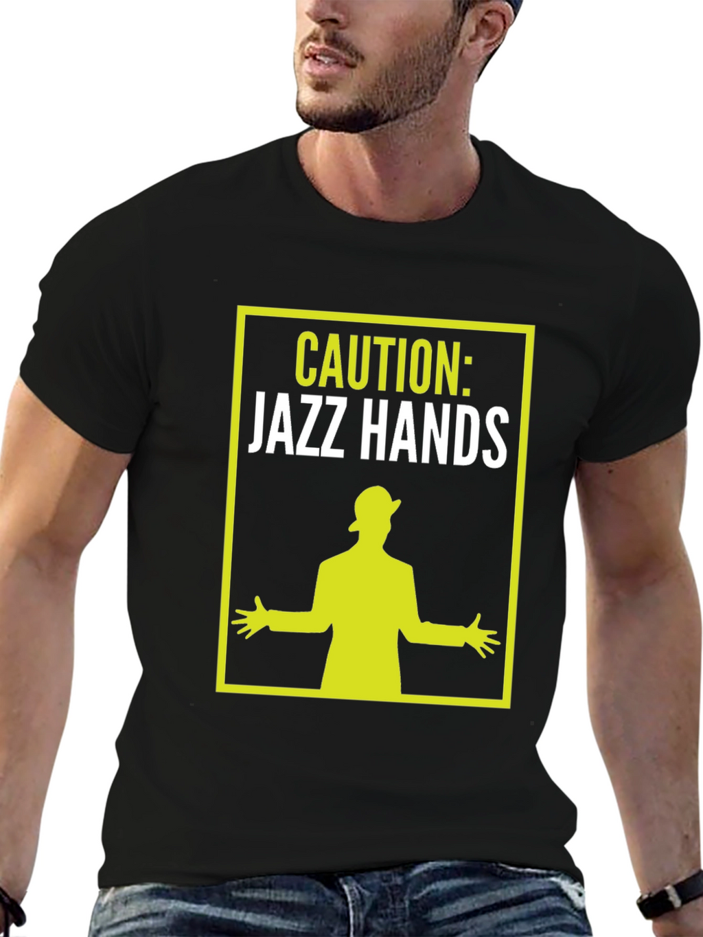 Caution: Jazz Hands Graphic Tee - Fun & Stylish!