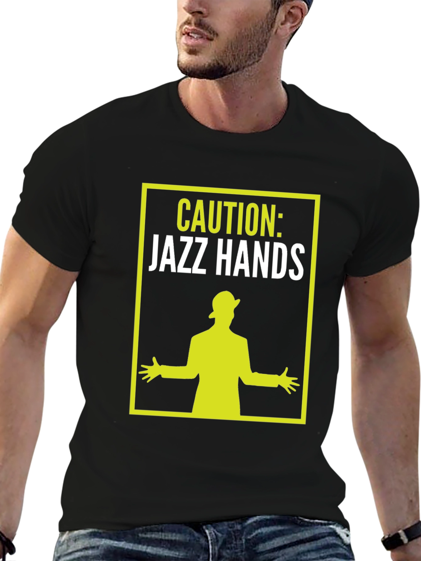 Caution: Jazz Hands Graphic Tee - Fun & Stylish!