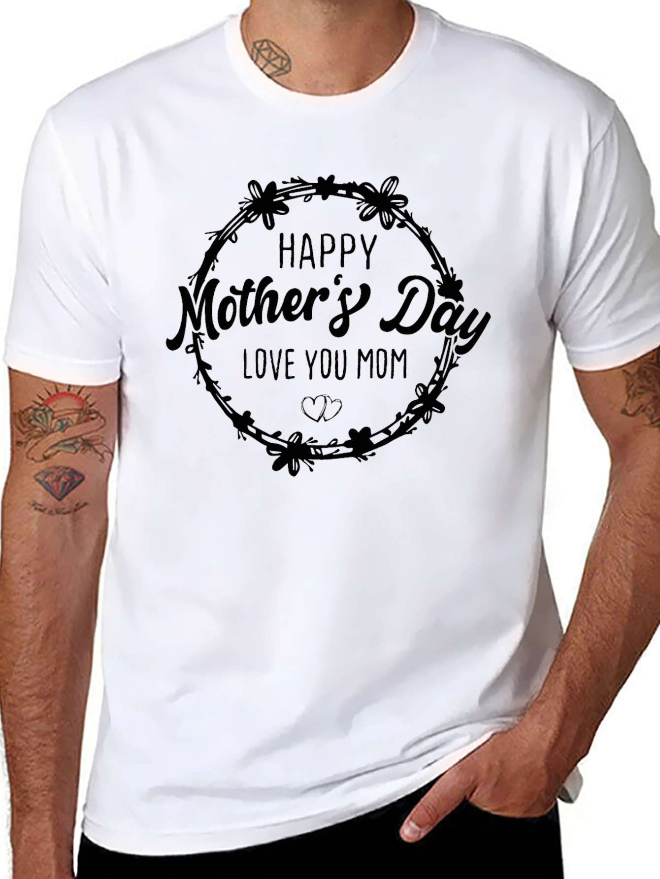 Happy Mothers Day Black T-Shirt