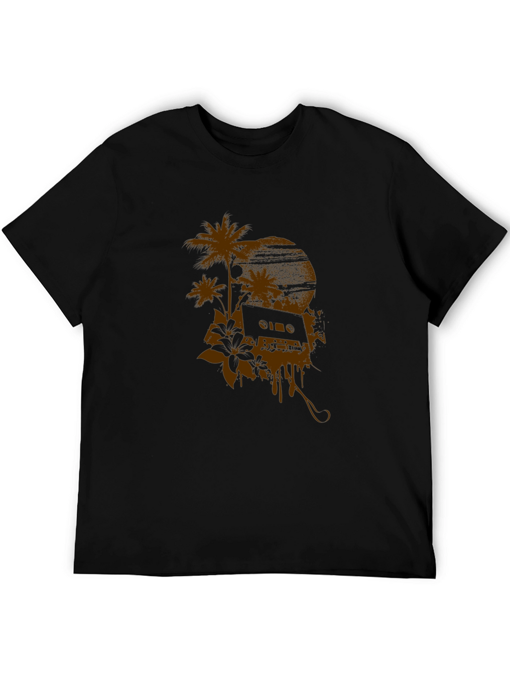 Tropical Cassette Graphic Tee - Relaxed Style