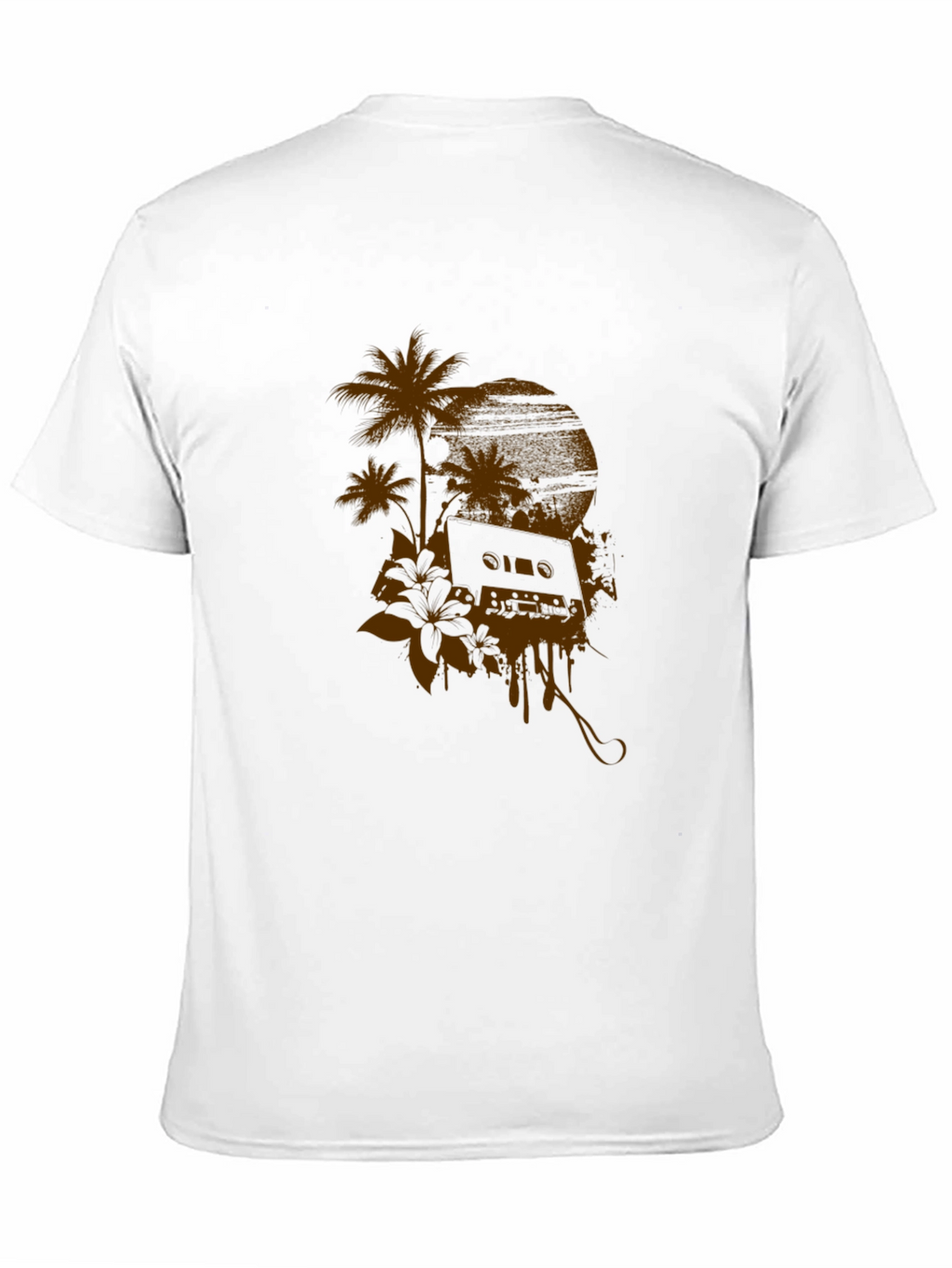 Tropical Cassette Graphic Tee - Relaxed Style