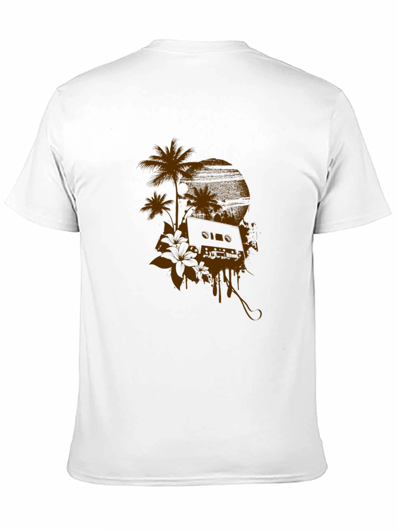 Tropical Cassette Graphic Tee - Relaxed Style