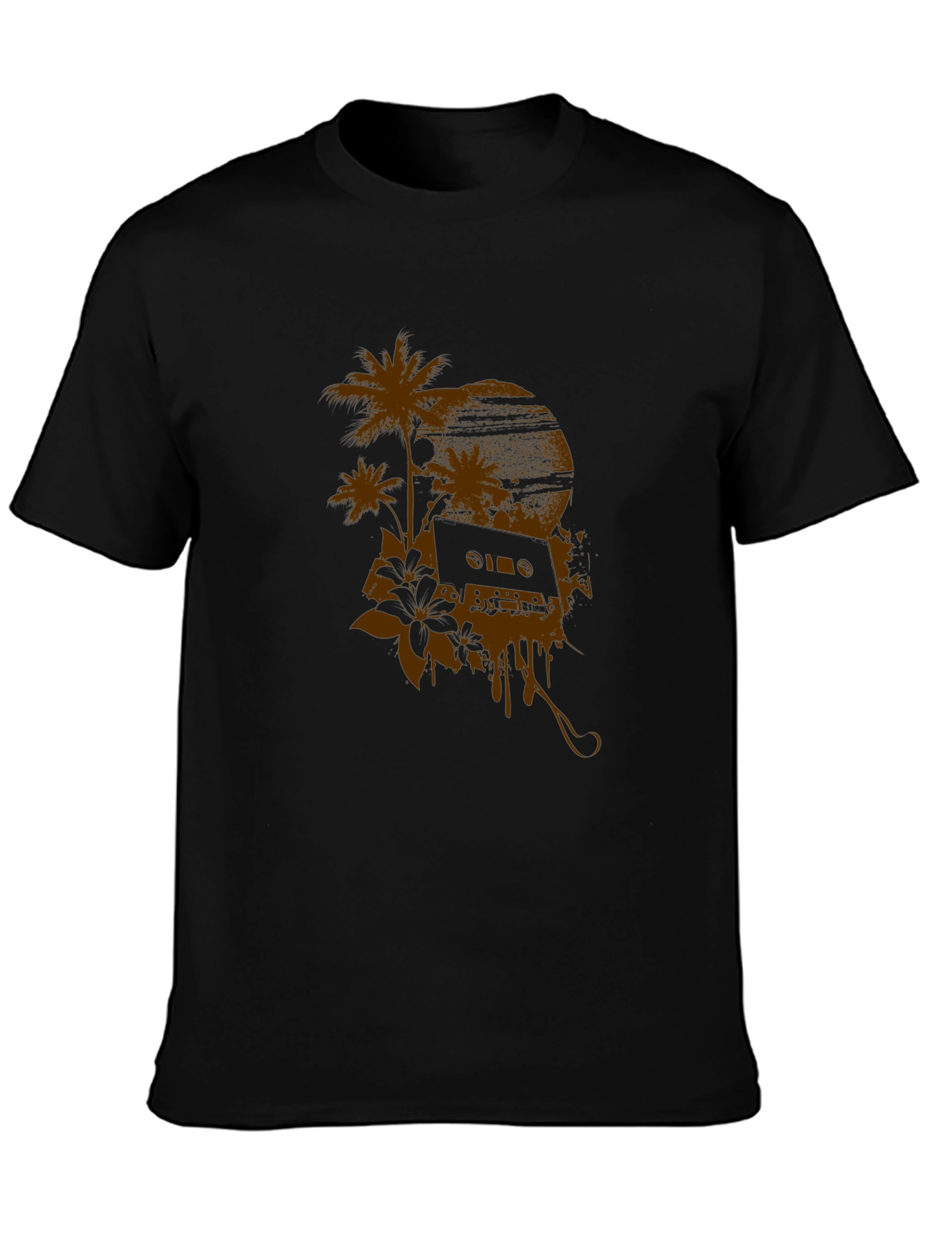 Tropical Cassette Graphic Tee - Relaxed Style