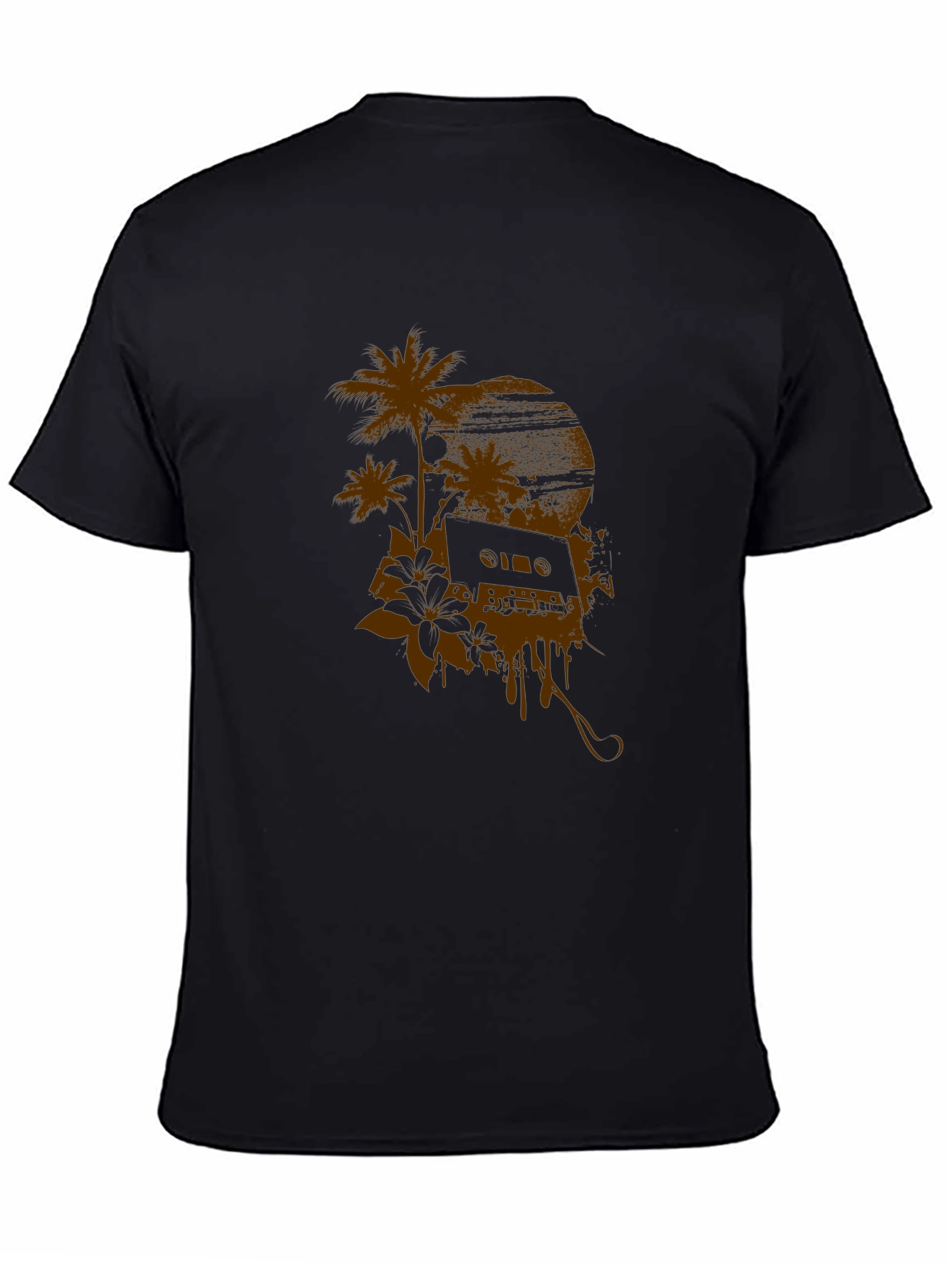 Tropical Cassette Graphic Tee - Relaxed Style