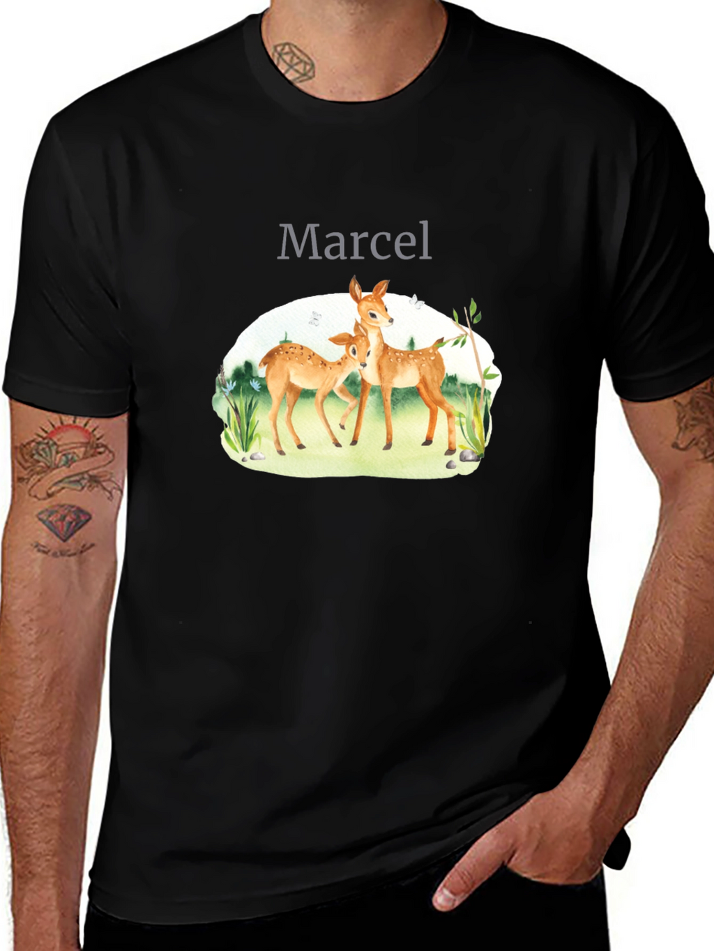 Personalized Deer Graphic Tee - Marcel