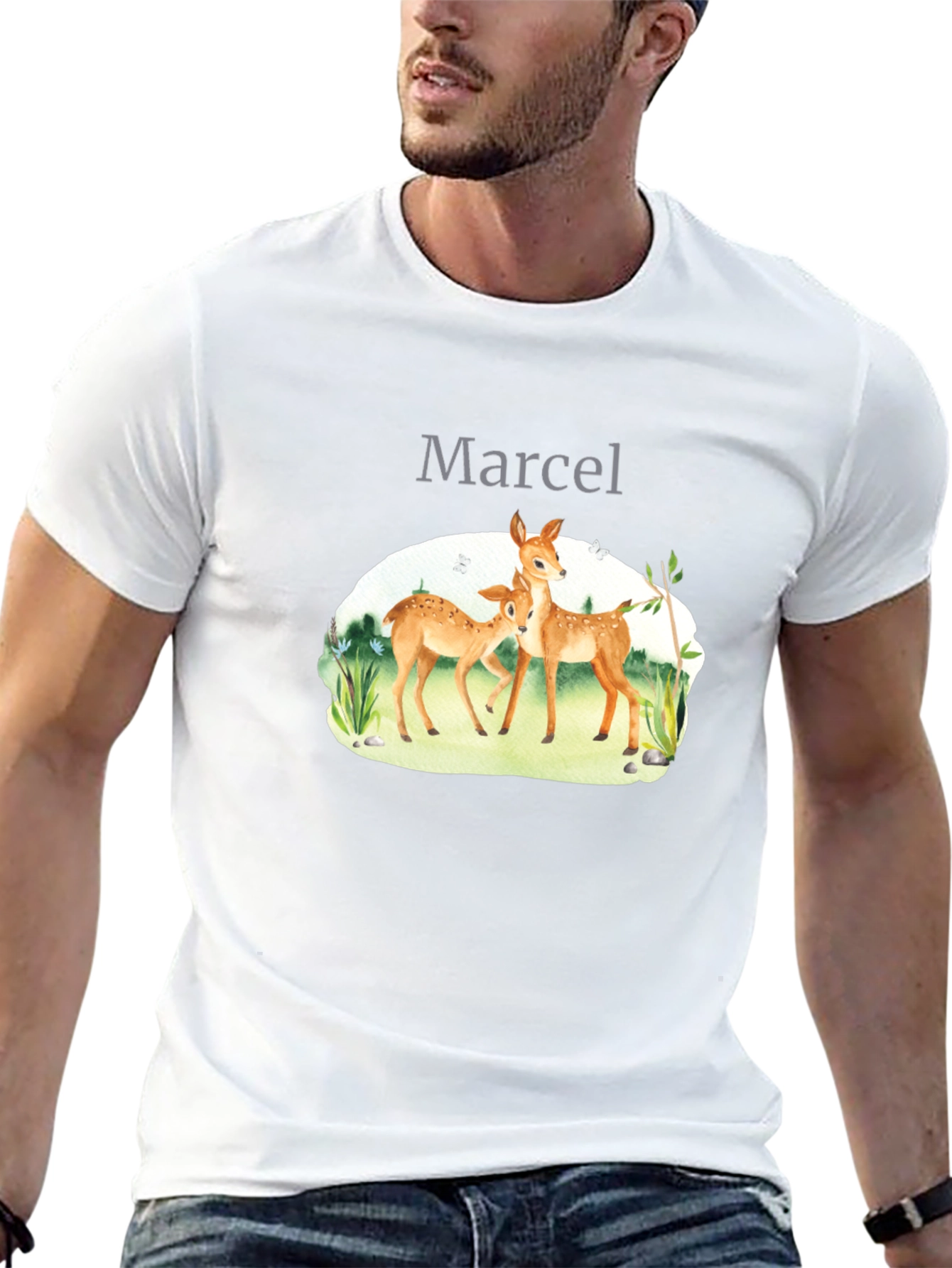 Personalized Deer Graphic Tee - Marcel