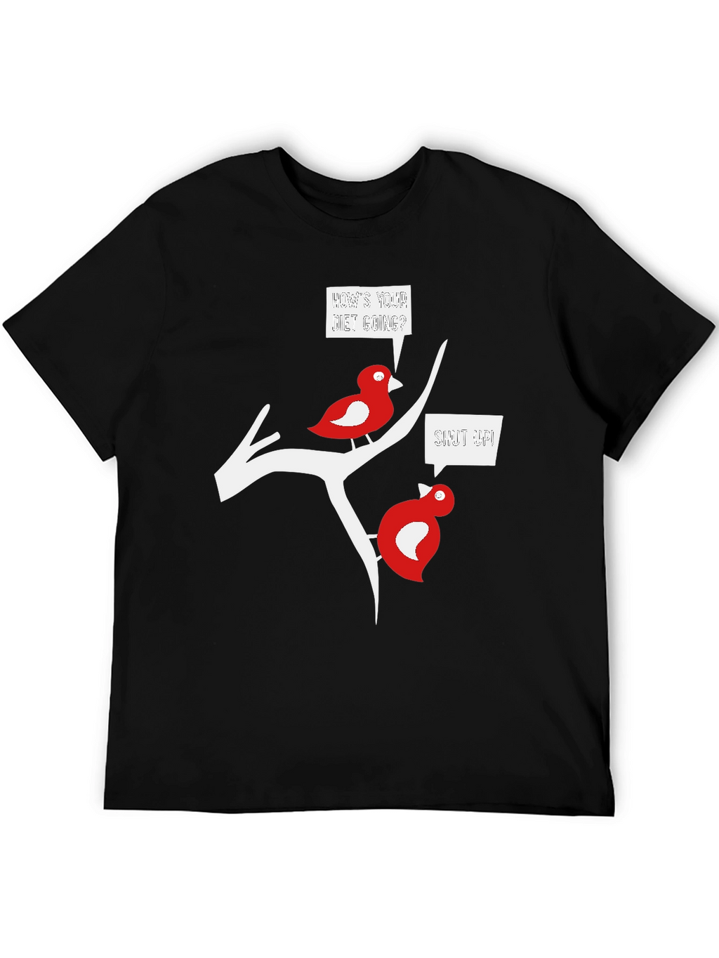 Funny Bird Diet T-Shirt - Black