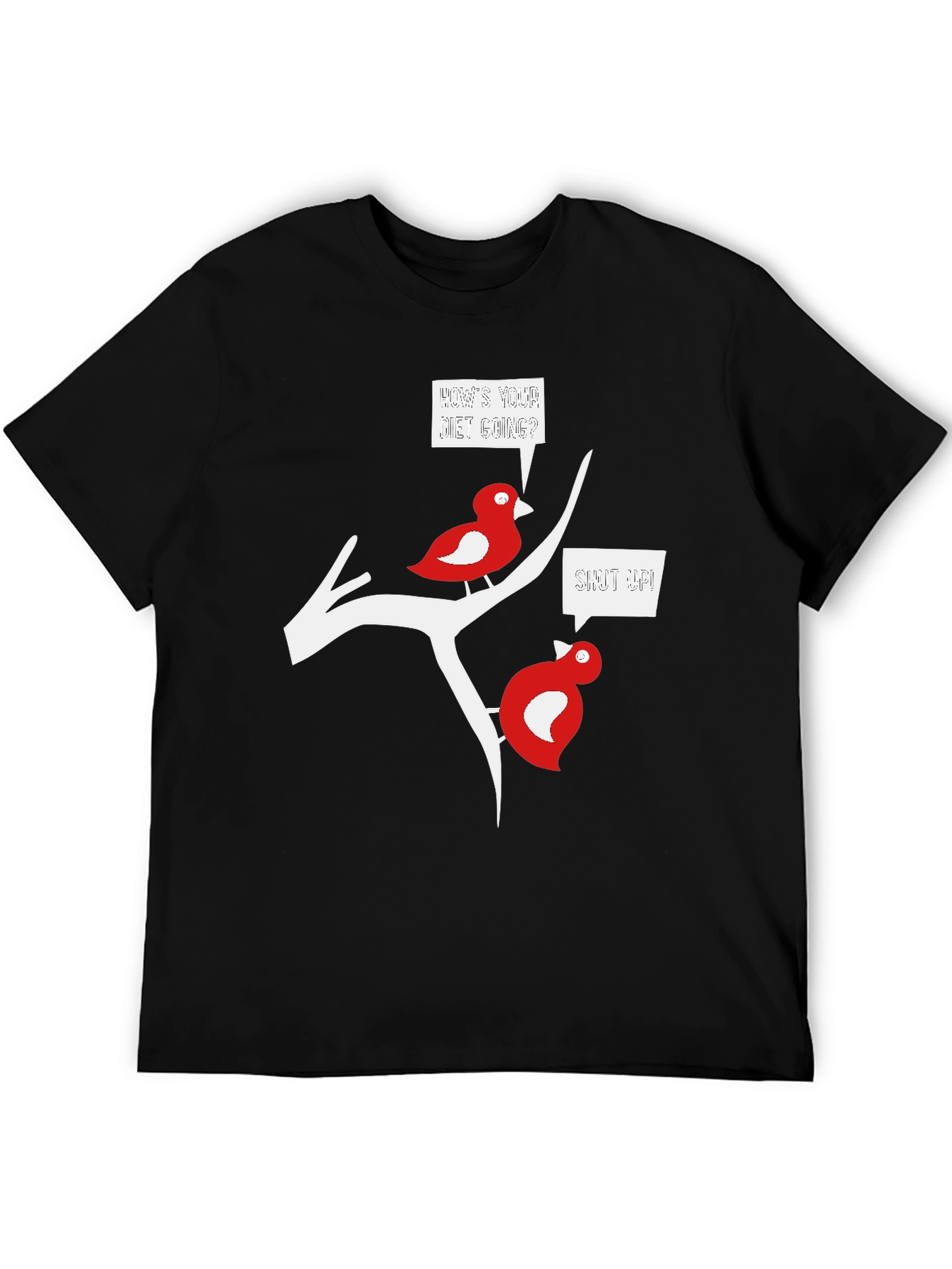 Funny Bird Diet T-Shirt - Black