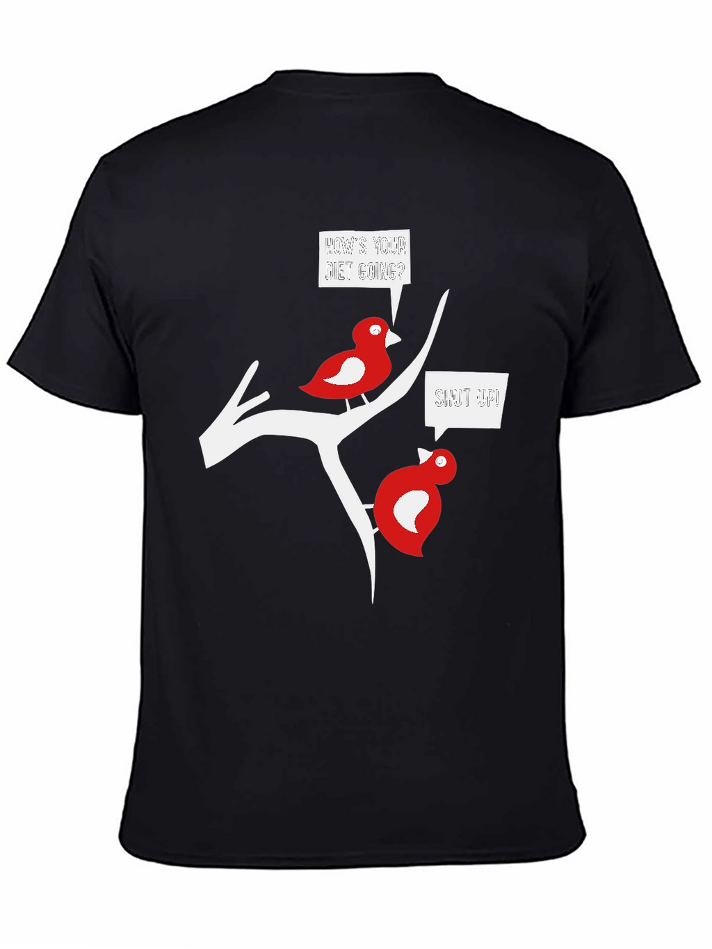 Funny Bird Diet T-Shirt - Black