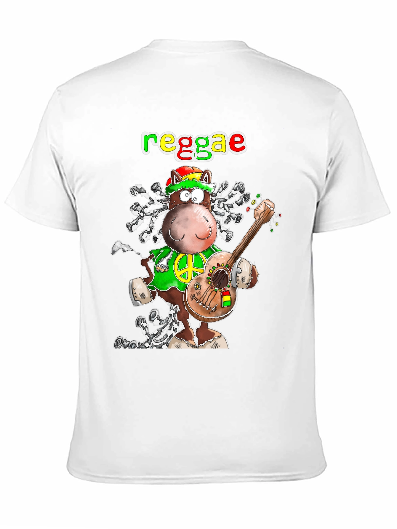 Reggae Horse Graphic T-Shirt - Funky Cartoon Tee