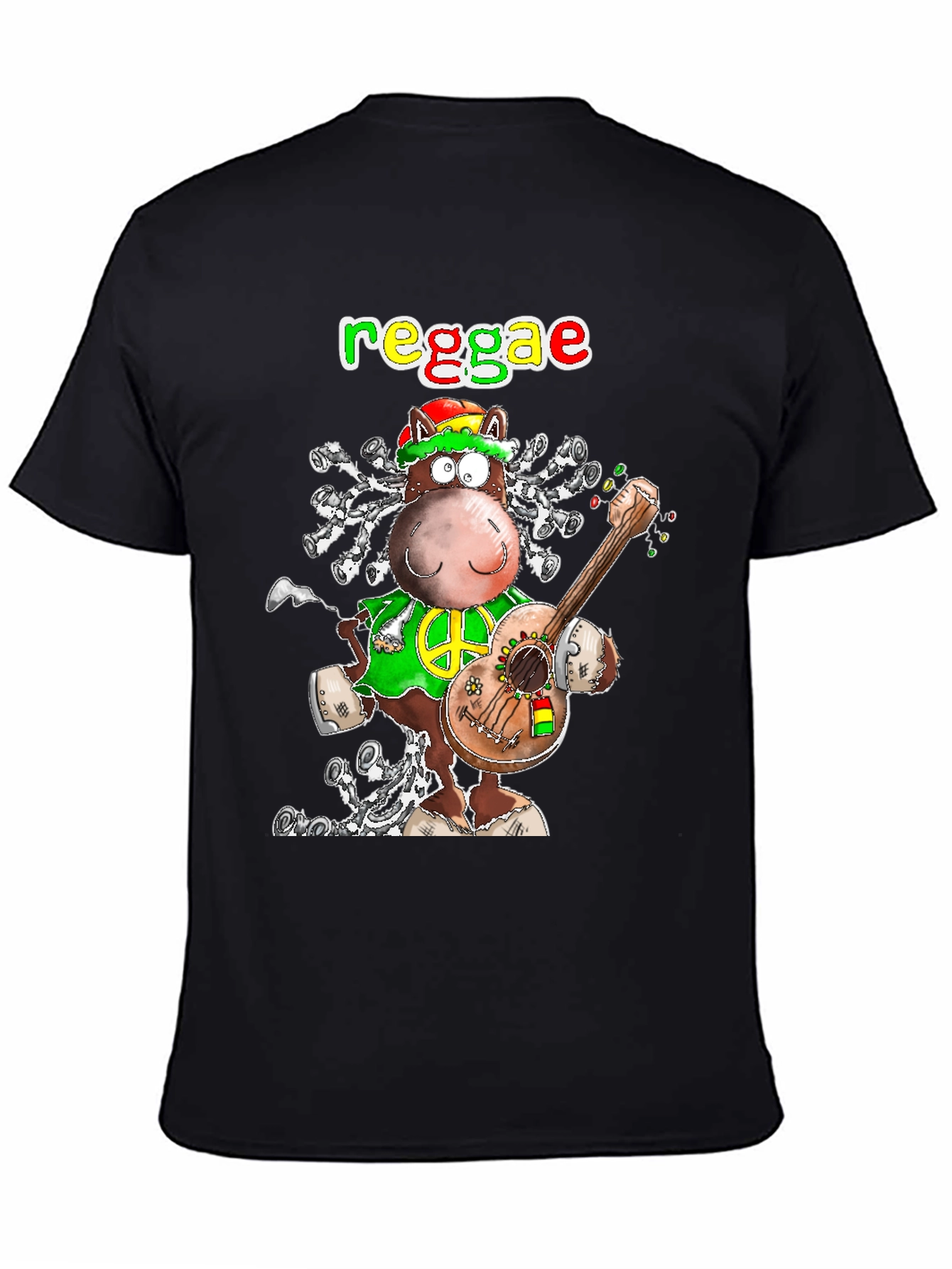 Reggae Horse Graphic T-Shirt - Funky Cartoon Tee