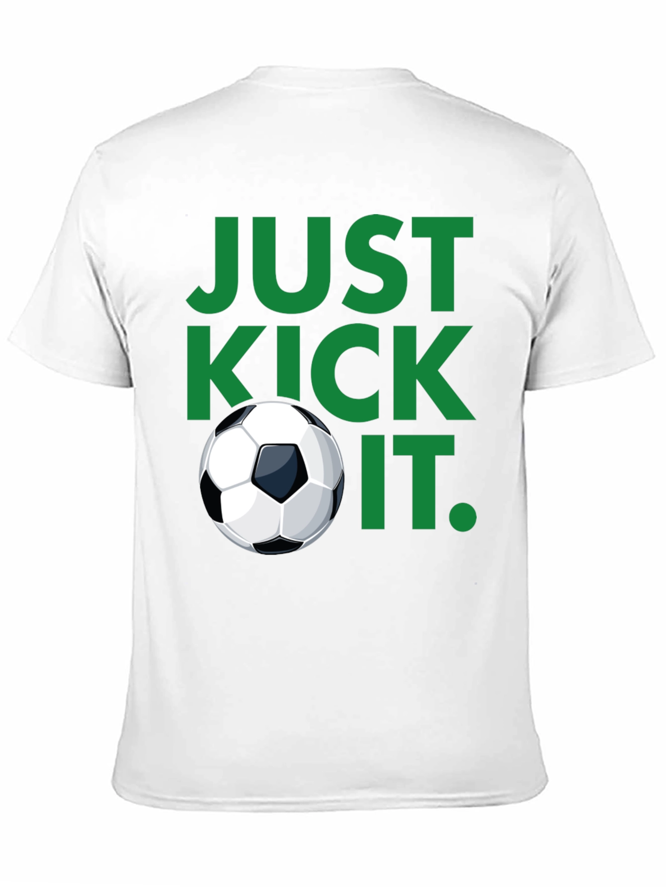 Just Kick It Black Soccer T-Shirt