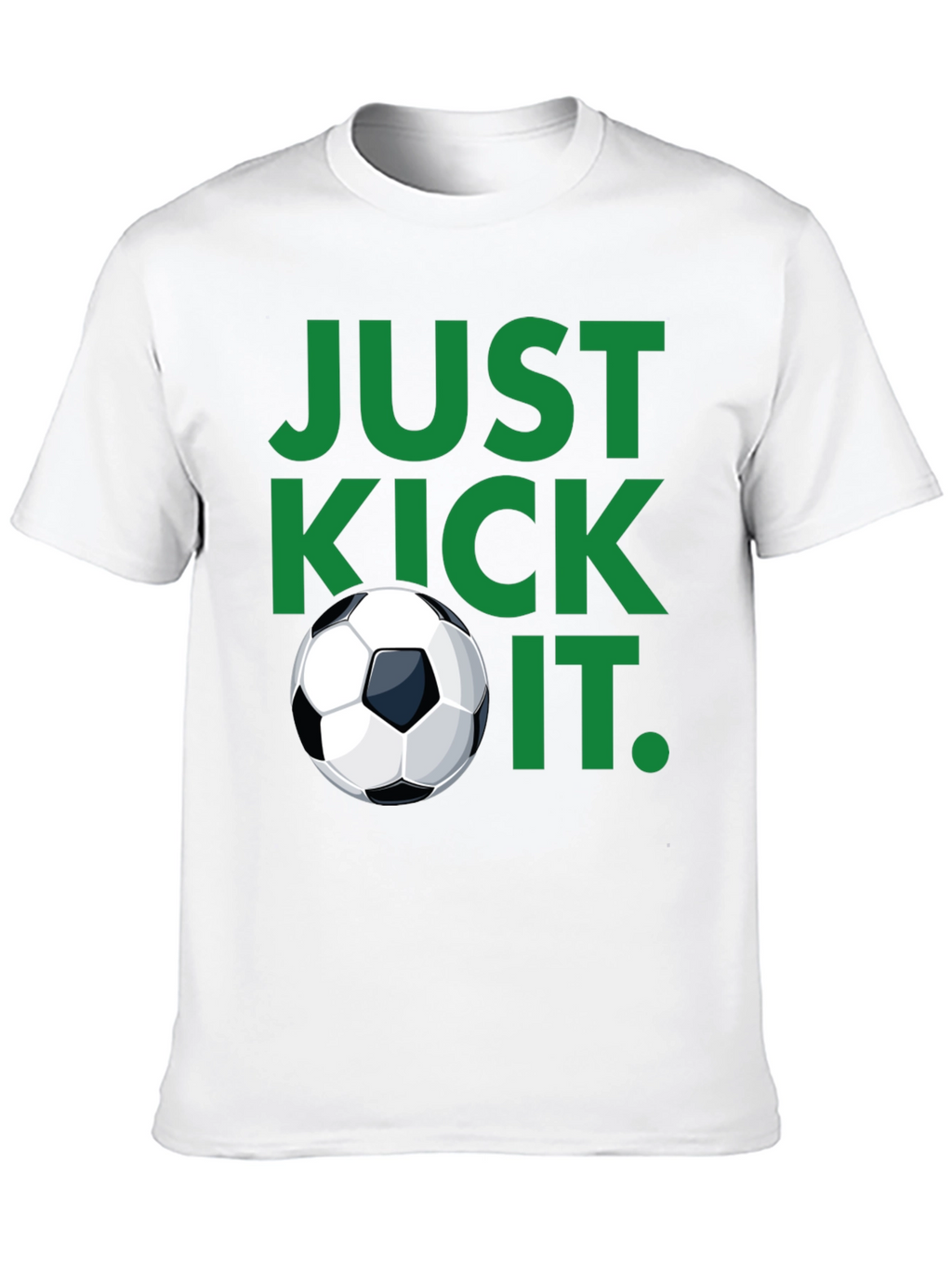 Just Kick It Black Soccer T-Shirt