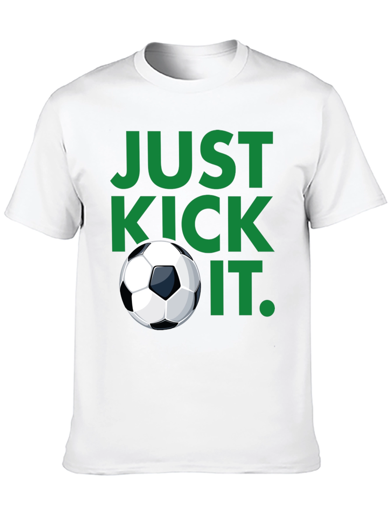 Just Kick It Black Soccer T-Shirt