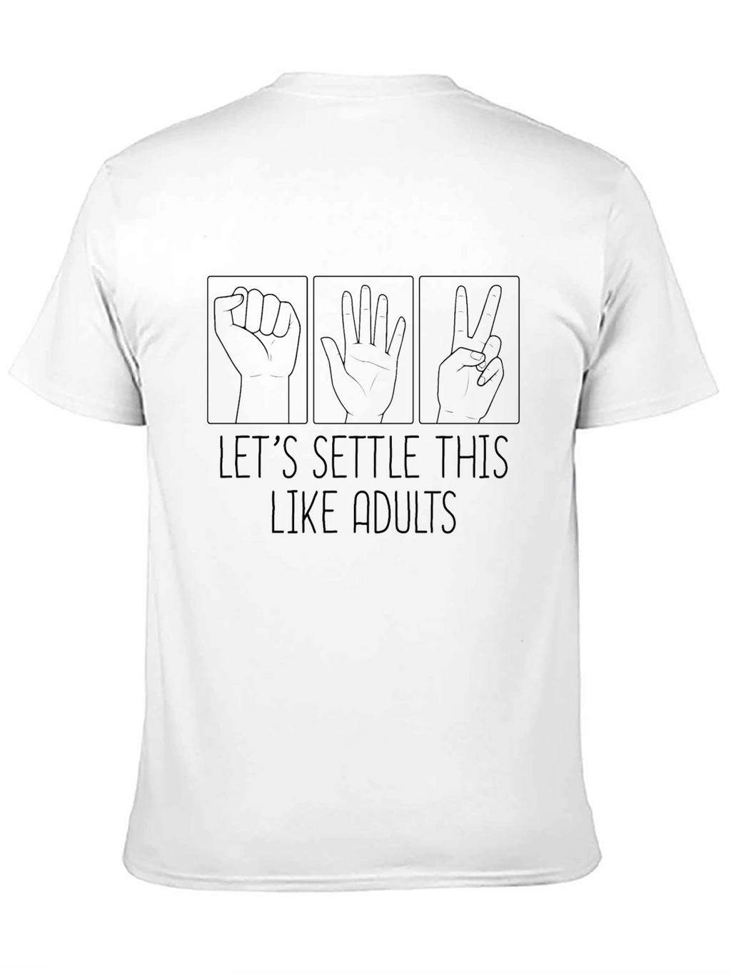 Rock Paper Scissors Settle This Black T-Shirt