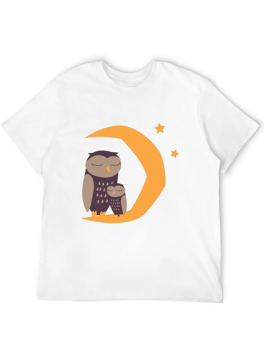 Sleepy Owl Moon Graphic Tee - Black