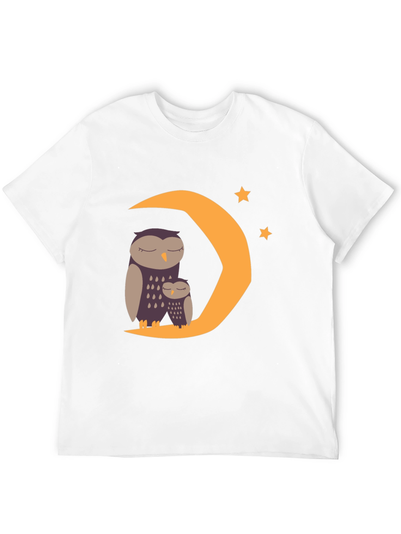 Sleepy Owl Moon Graphic Tee - Black